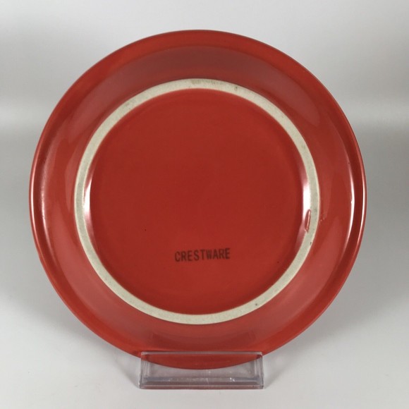 Crestware Red Bread Plate Ceramic - Picture 2 of 6